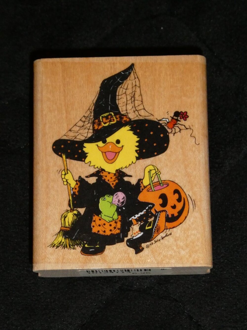 Suzy's Zoo Halloween Duck Witch Wood-mounted Rubber Stamp by Rubber Stampede NEW
